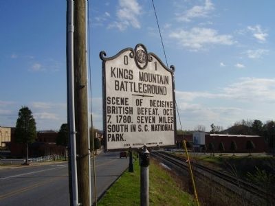 Kings Mountain Battelground Marker. Click for full size. Kings Mountain Battelground Marker image. Click for full size.
