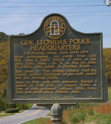 General Leonidas Polk's Headquarters Marker image. Click for full size.