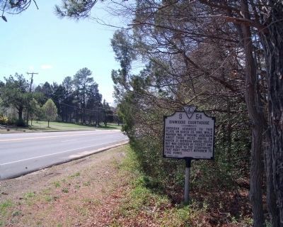 Battle of Dinwiddie Courthouse Marker. image. Click for full size.
