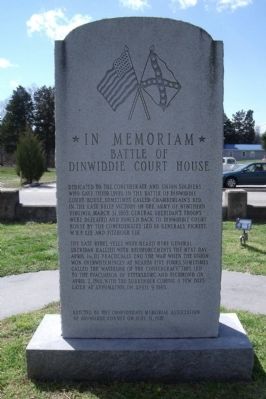 Battle of Dinwiddie Court House Marker image. Click for full size.