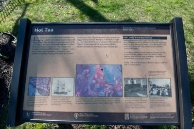 New Jersey Parks Marker describing the Tea Burning Incident image. Click for full size.