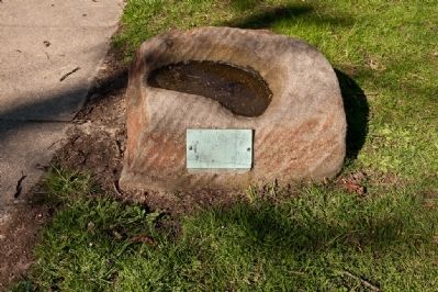 Indian Mortar near base of monument. Click for full size. Indian Mortar near base of monument image. Click for full size.