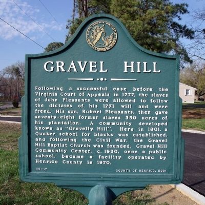 Gravel Hill Marker image. Click for full size.