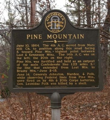 Pine Mountain Marker. Click for full size. Pine Mountain Marker image. Click for full size.