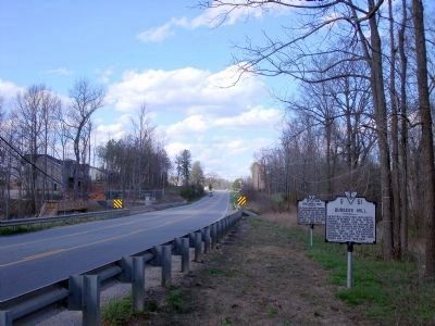 Burgess Mill Marker on Boydton Plank Road (facing north). image. Click for full size.