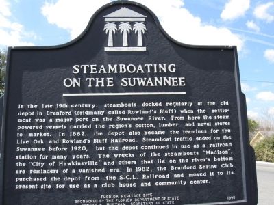 Steamboating on the Suwannee Marker image. Click for full size.
