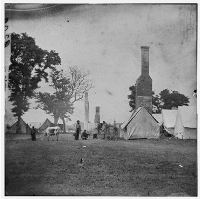 White House Landing, Va. Ruins of the White House, burnt during the Federal evacuation. image. Click for full size.