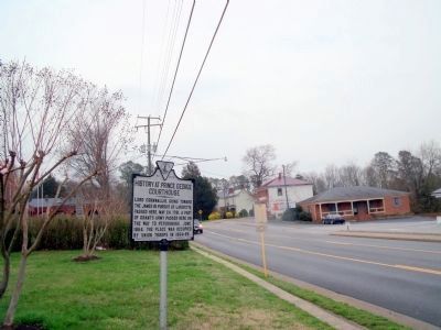 History at Prince George Courthouse Marker on Courthouse Road. image. Click for full size.