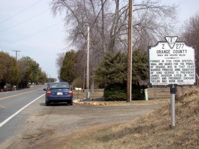 Orange County / Louisa County Marker. Click for full size. Orange County / Louisa County Marker image. Click for full size.