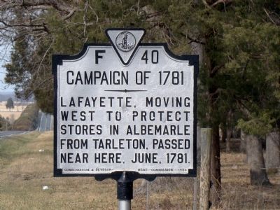 Campaign of 1781 Marker. Click for full size. Campaign of 1781 Marker image. Click for full size.