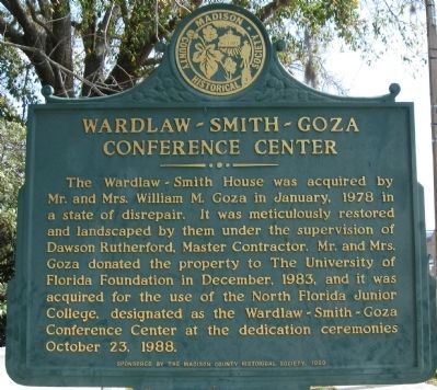 Wardlaw-Smith-Goza Conference Center Marker image. Click for full size.