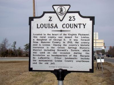 Louisa County / Fluvanna County Marker. Click for full size. Louisa County / Fluvanna County Marker image. Click for full size.