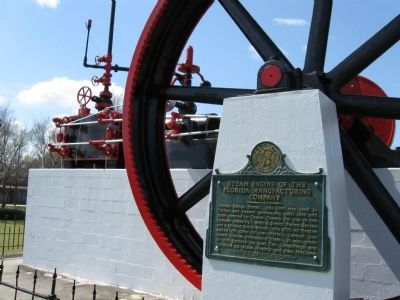 Steam Engine of the Florida Manufacturing Company Marker. Click for full size. Steam Engine of the Florida Manufacturing Company Marker image. Click for full size.