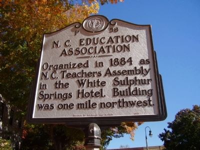 N.C. Education Association Marker. Click for full size. N.C. Education Association Marker image. Click for full size.