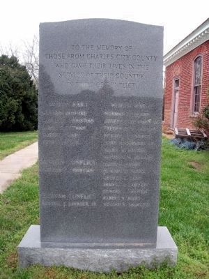 Charles City County War Memorial. image. Click for full size.