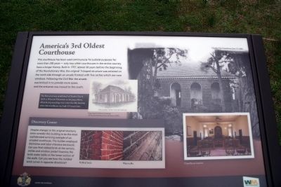 America’s 3rd Oldest Courthouse Marker image. Click for full size.