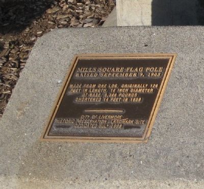 Mills Square Flag Pole Marker. Click for full size. Mills Square Flag Pole Marker image. Click for full size.