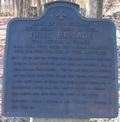 Third Brigade, Third Division, Fifth Corps Tablet. Click for full size. Third Brigade, Third Division, Fifth Corps Tablet image. Click for full size.