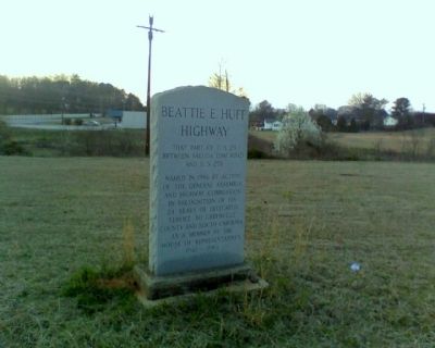 Beattie E. Huff Highway Marker. Click for full size. Beattie E. Huff Highway Marker image. Click for full size.