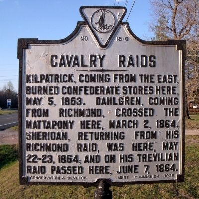 Cavalry Raids Marker image. Click for full size.