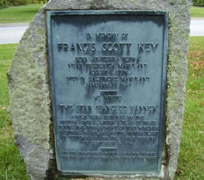 Francis Scott Key Marker. Click for full size. Francis Scott Key Marker image. Click for full size.