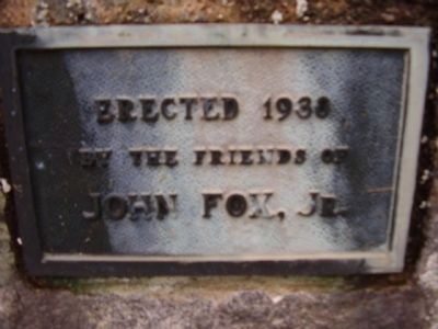 John Fox, Jr. Marker. Click for full size. John Fox, Jr. Marker image. Click for full size.