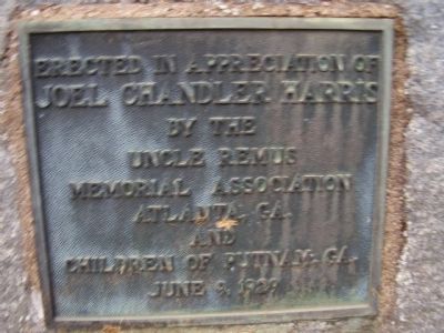 Joel Chandler Harris Marker. Click for full size. Joel Chandler Harris Marker image. Click for full size.