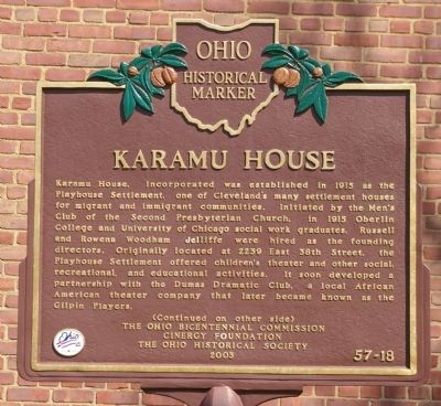 Karamu House Marker image. Click for full size.