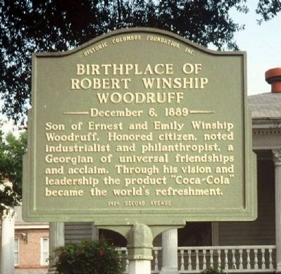 Birthplace of Robert Winship Woodruff Marker. Click for full size. Birthplace of Robert Winship Woodruff Marker image. Click for full size.