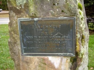 Dan Emmett Marker. Click for full size. Dan Emmett Marker image. Click for full size.
