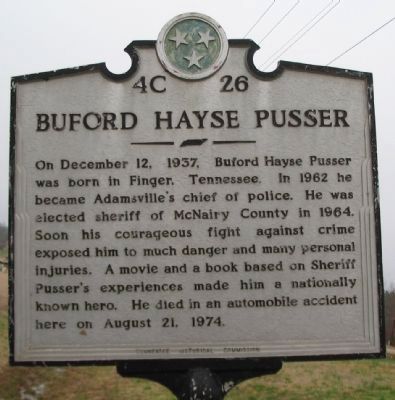 Buford Hayse Pusser Marker image. Click for full size.