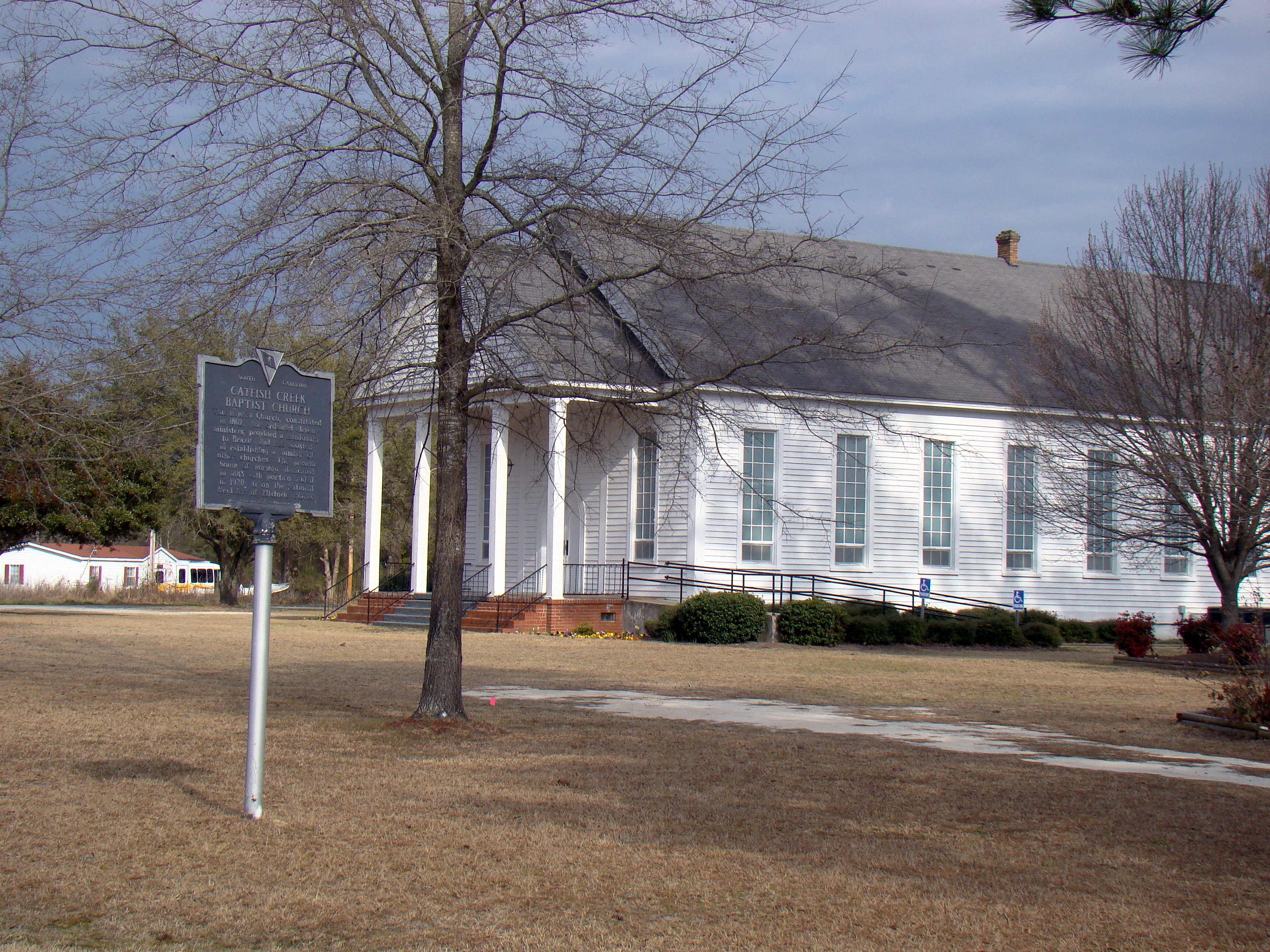 Catfish Creek Baptist Church and Marker