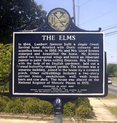 The Elms Marker image. Click for full size.