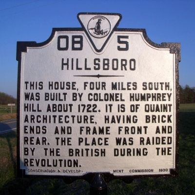Hillsboro Marker image. Click for full size.