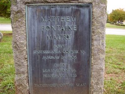 Matthew Fontaine Maury Marker. Click for full size. Matthew Fontaine Maury Marker image. Click for full size.