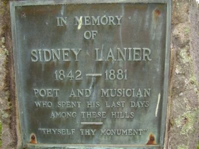 Sidney Lanier Marker. Click for full size. Sidney Lanier Marker image. Click for full size.