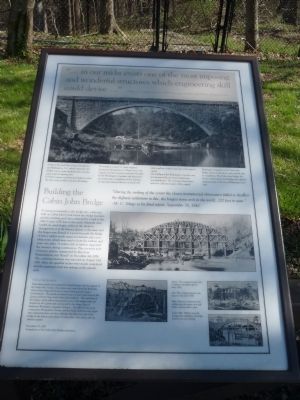 Building The Cabin John Bridge Marker. Click for full size. Building The Cabin John Bridge Marker image. Click for full size.