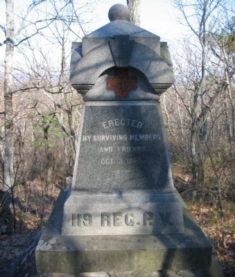 119th Regiment Pennsylvania Volunteers Monument. Click for full size. 119th Regiment Pennsylvania Volunteers Monument image. Click for full size.