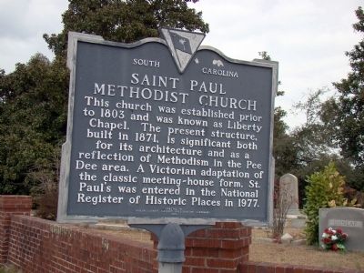 Saint Paul Methodist Church Marker image. Click for full size.