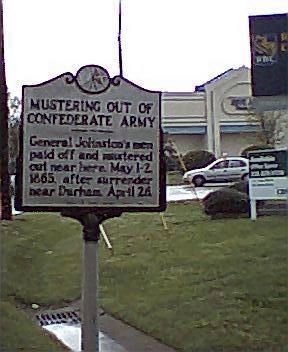 Mustering out of Confederate Army Marker. Click for full size. Mustering out of Confederate Army Marker image. Click for full size.