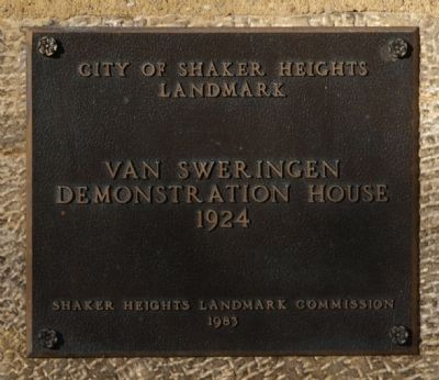 Van Sweringen Demonstration House Marker image. Click for full size.