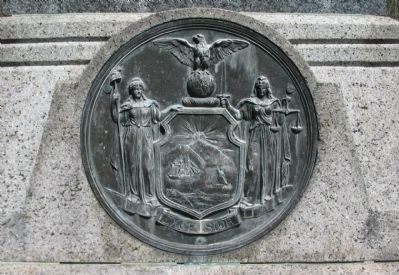 State Seal on Front of Monument image. Click for full size.