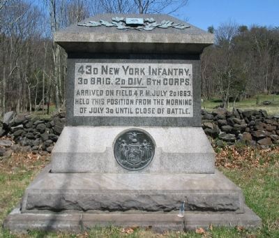 43rd New York Infantry Monument. Click for full size. 43rd New York Infantry Monument image. Click for full size.