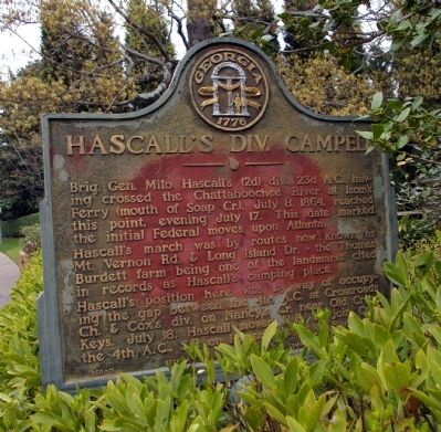 Hascall’s Div. Camped Marker. Click for full size. Hascall’s Div. Camped Marker image. Click for full size.
