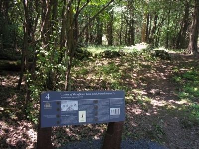 Officers Quarters Marker and Foundations image. Click for full size.