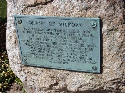 Origin of Milford (Illinois) Marker image. Click for full size.