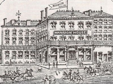 The Mansion House<br>Originally Located at the Site of the Poinsett Hotel image. Click for full size.