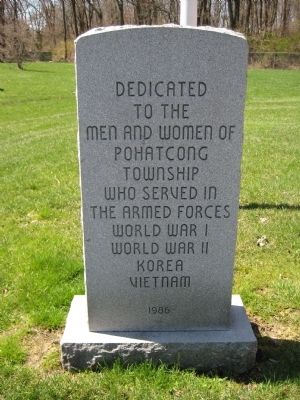Pohatcong Township Veterans Monument image. Click for full size.