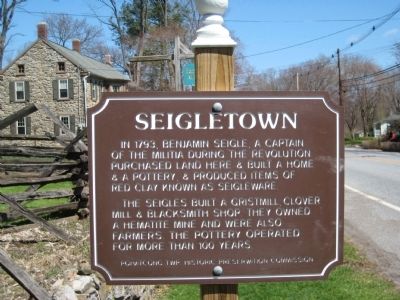 Seigletown Marker. Click for full size. Seigletown Marker image. Click for full size.