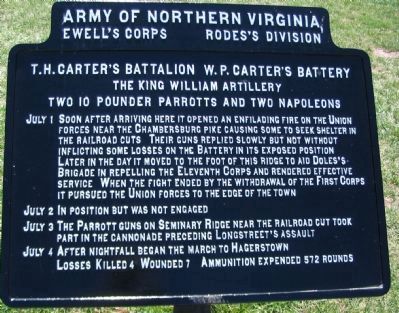 The King William Artillery Tablet image. Click for full size.
